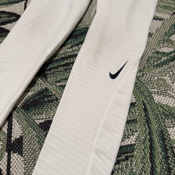 Nike Pro Compression Pants White Leggings Men’s Size Medium Stripe - Picture 2 of 5
